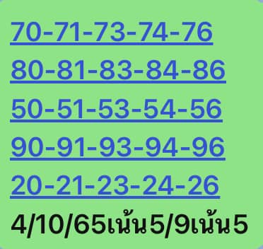 หวยหุ้น 4/10/65 ชุดที่ 2