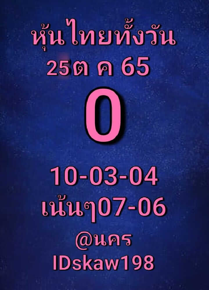 หวยหุ้น 25/10/65 ชุดที่ 3