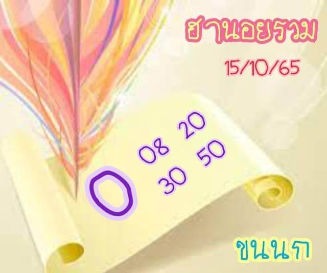 หวยฮานอย 15/10/65 ชุดที่ 8