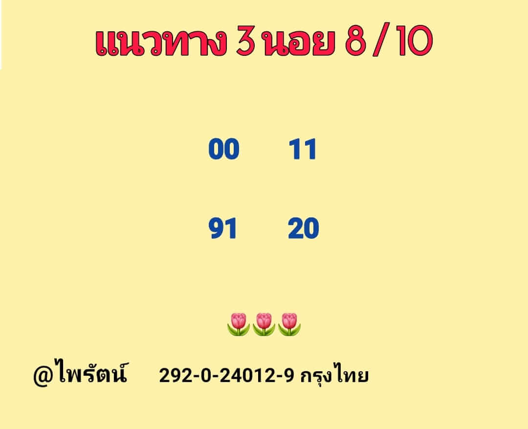 หวยฮานอย 8/10/65 ชุดที่ 1