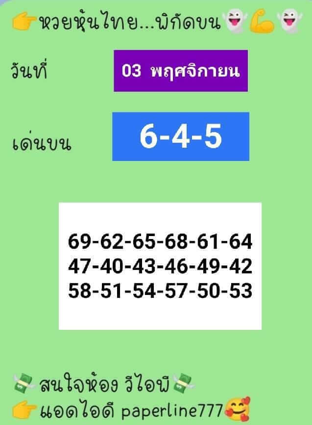 หวยหุ้น 3/11/65 ชุดที่ 1