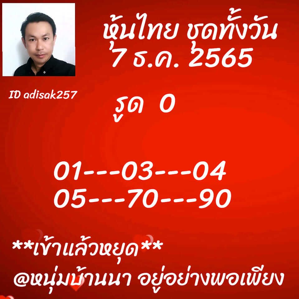 หวยหุ้น 7/12/65 ชุดที่ 8