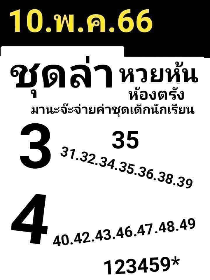 หวยหุ้น 10/5/66 ชุดที่ 6