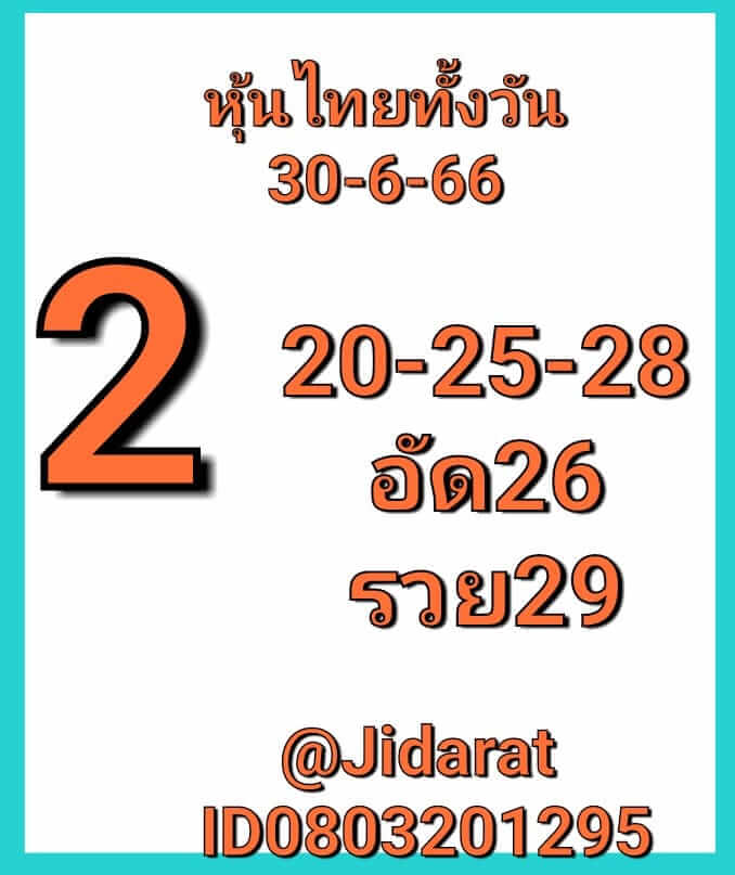 หวยหุ้น 30/6/66 ชุดที่ 4