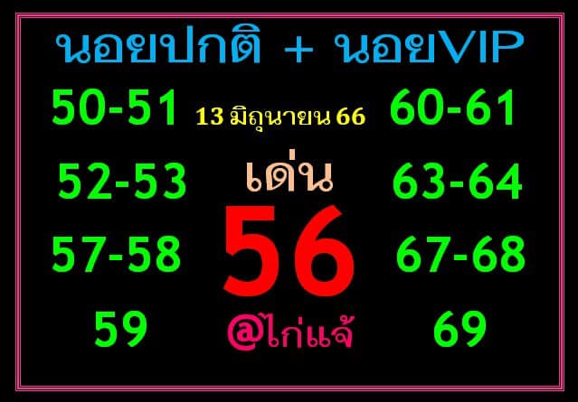 หวยฮานอย 13/6/66 ชุดที่ 4