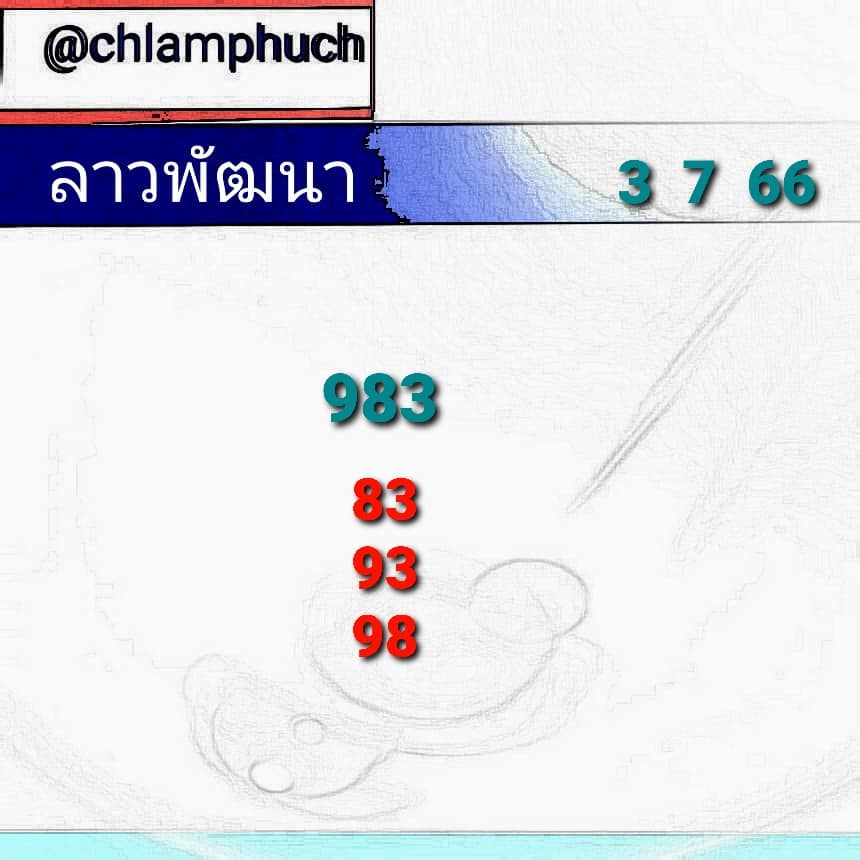 หวยลาว 3/7/66 ชุดที่ 2