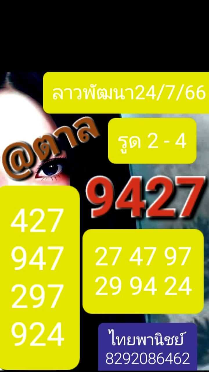 หวยลาว 24/7/66 ชุดที่ 7