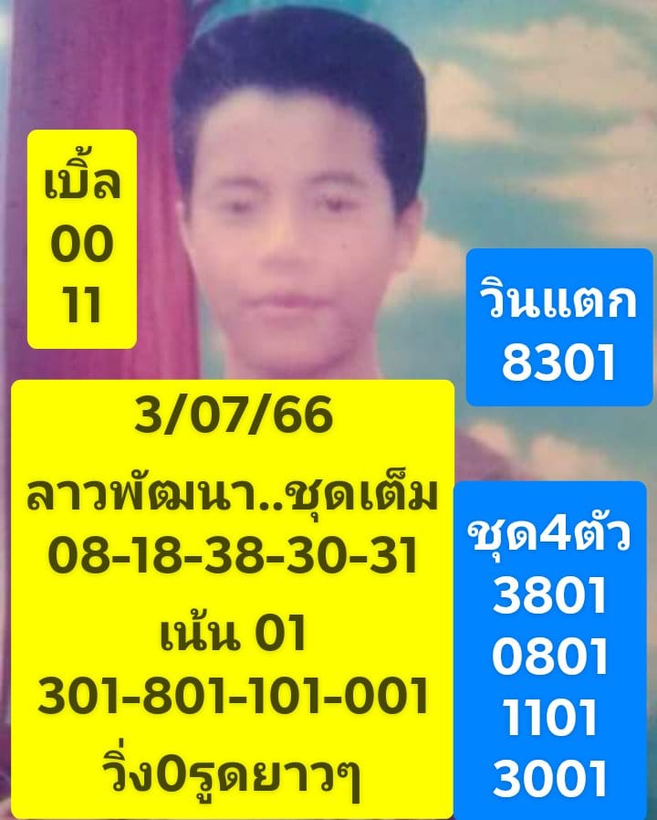 หวยลาว 3/7/66 ชุดที่ 9