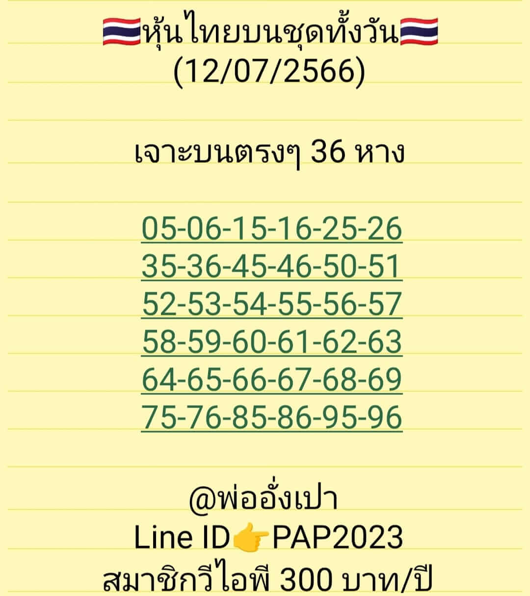 หวยหุ้น 12/7/66 ชุดที่ 10