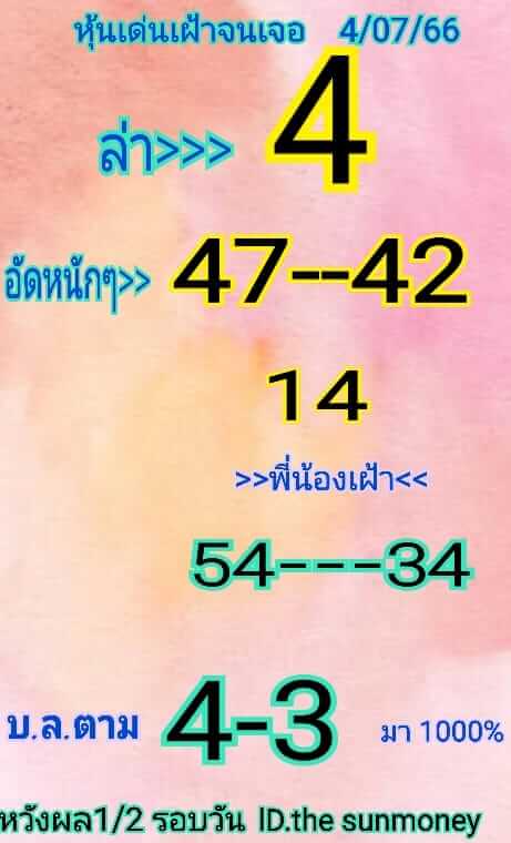 หวยหุ้น 5/7/66 ชุดที่ 2