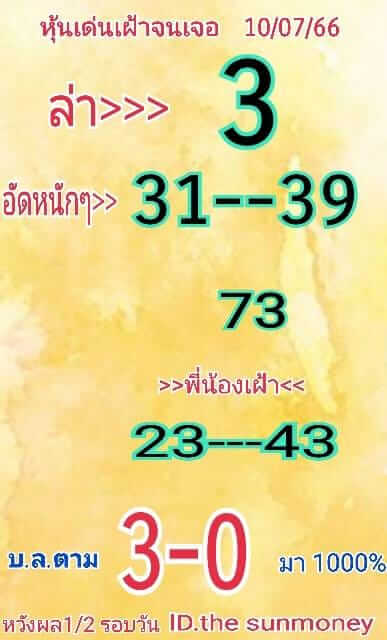 หวยหุ้น 10/7/66 ชุดที่ 2