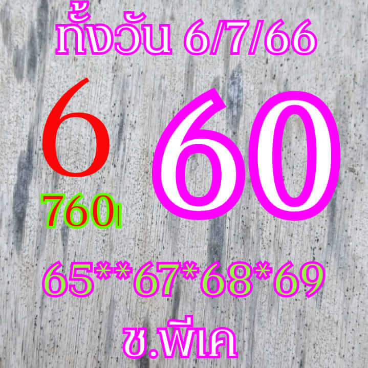 หวยหุ้น 6/7/66 ชุดที่ 3