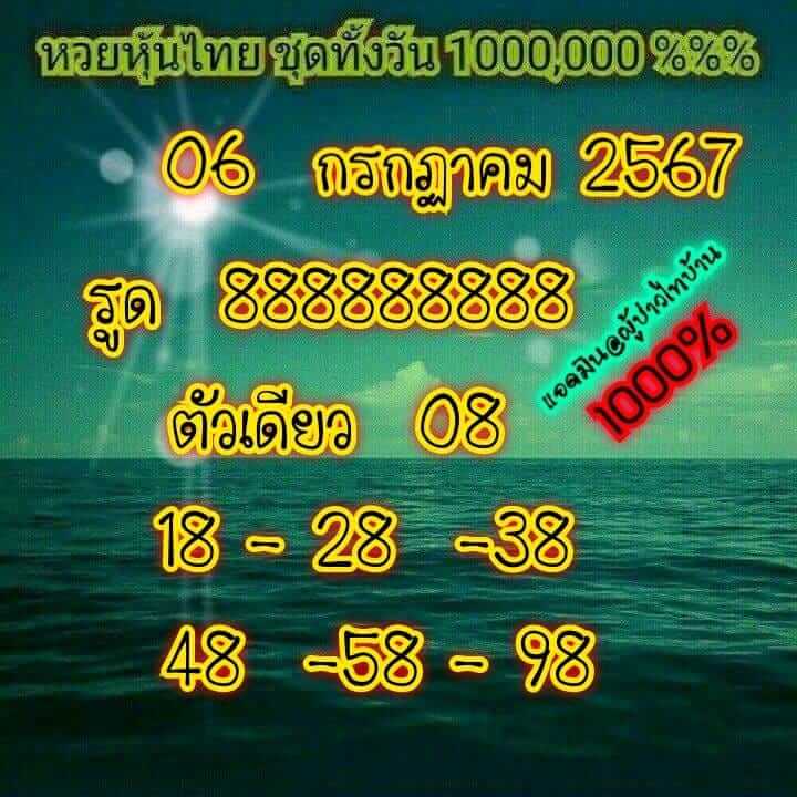 หวยหุ้น 6/7/66 ชุดที่ 6