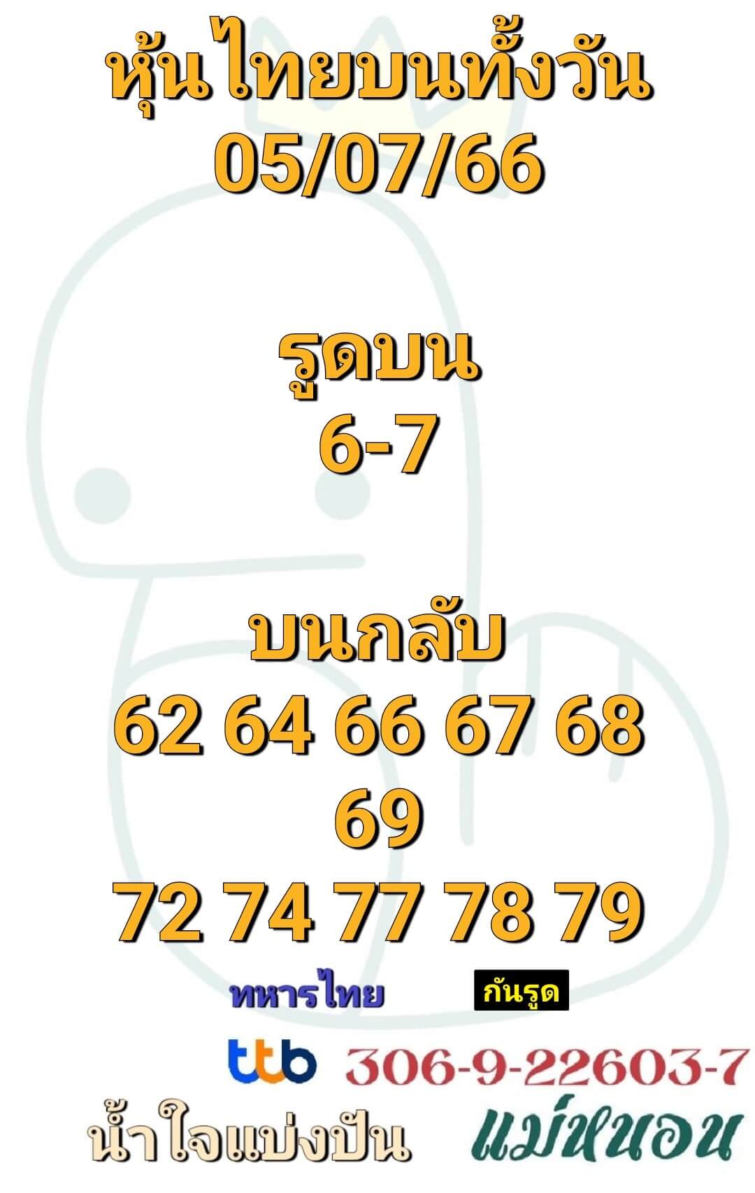 หวยหุ้น 5/7/66 ชุดที่ 7