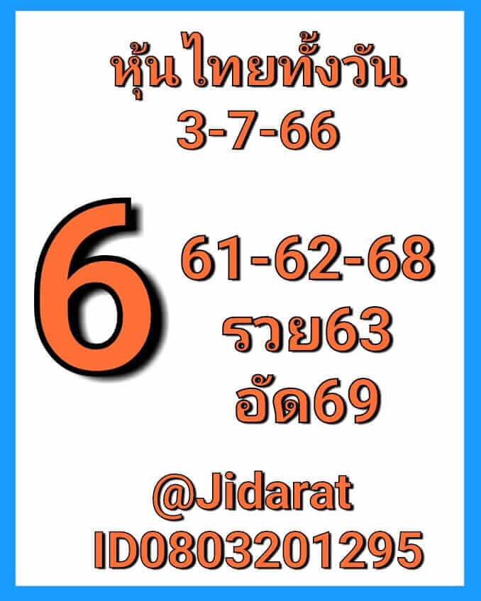 หวยหุ้น 3/7/66 ชุดที่ 7