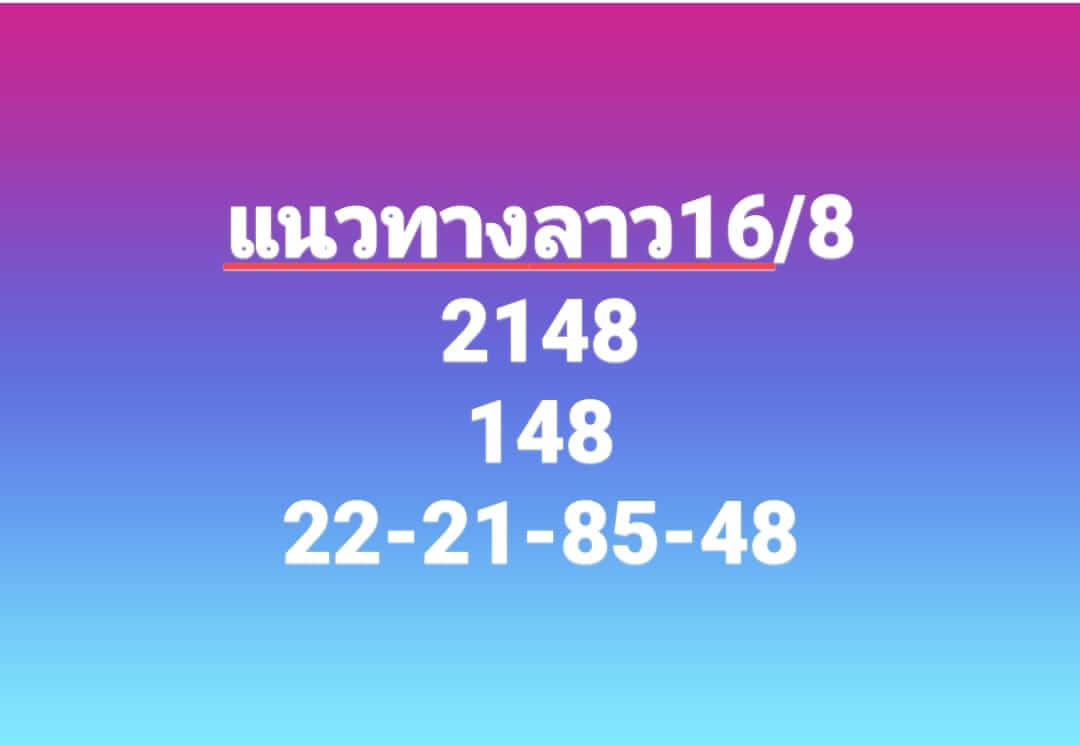 หวยลาว 16/8/66 ชุดที่ 3