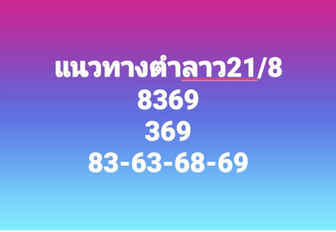 หวยลาว 21/8/66 ชุดที่ 5