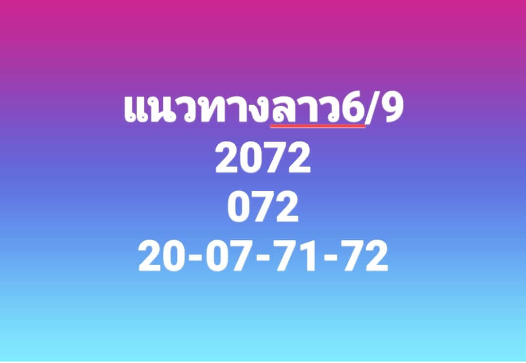 หวยลาว 6/9/66 ชุดที่ 1