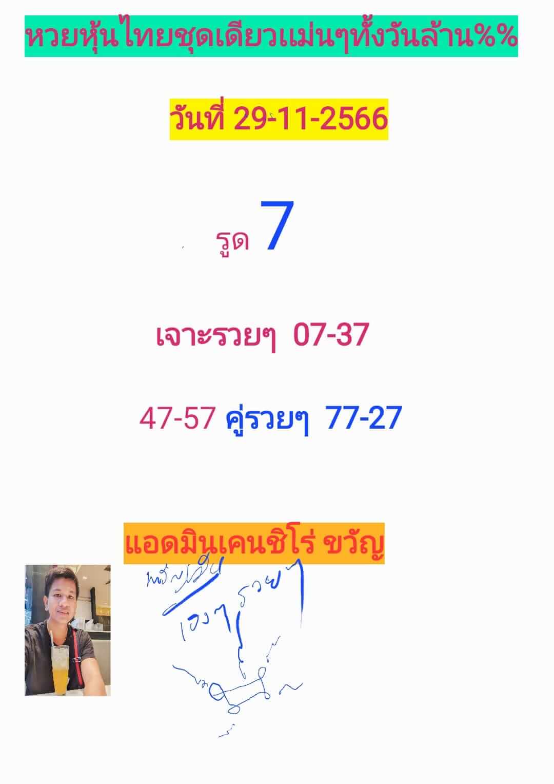 หวยหุ้น 29/11/66 ชุดที่ 2