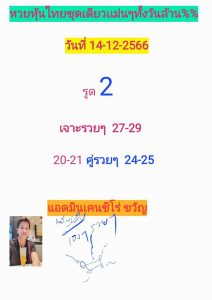 หวยหุ้น 14/12/66 ชุดที่ 5