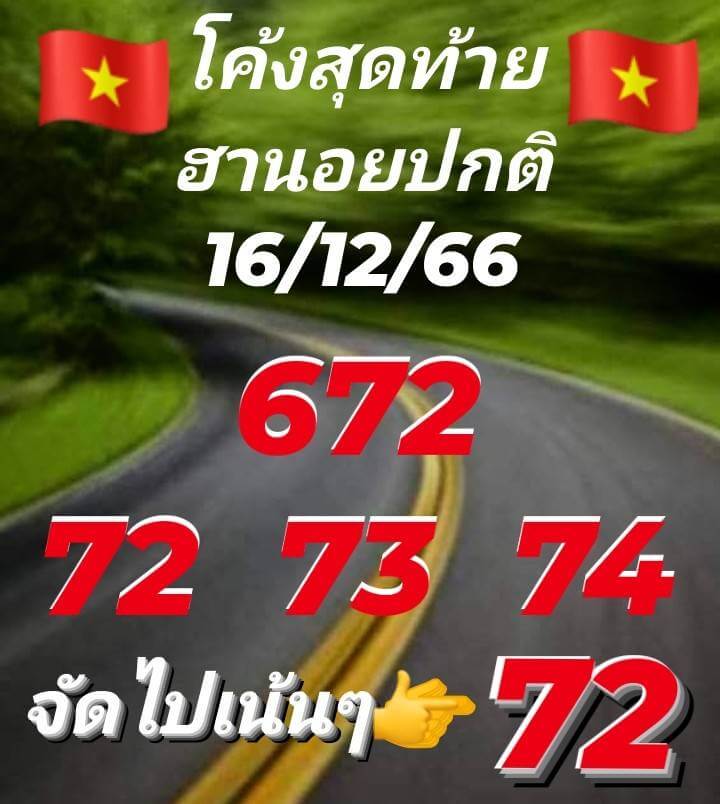 หวยฮานอย 16/12/66 ชุดที่ 10