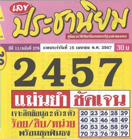 หวยประชานิยม 16/4/67