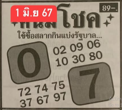 หวยคนมีโชค 1/6/67