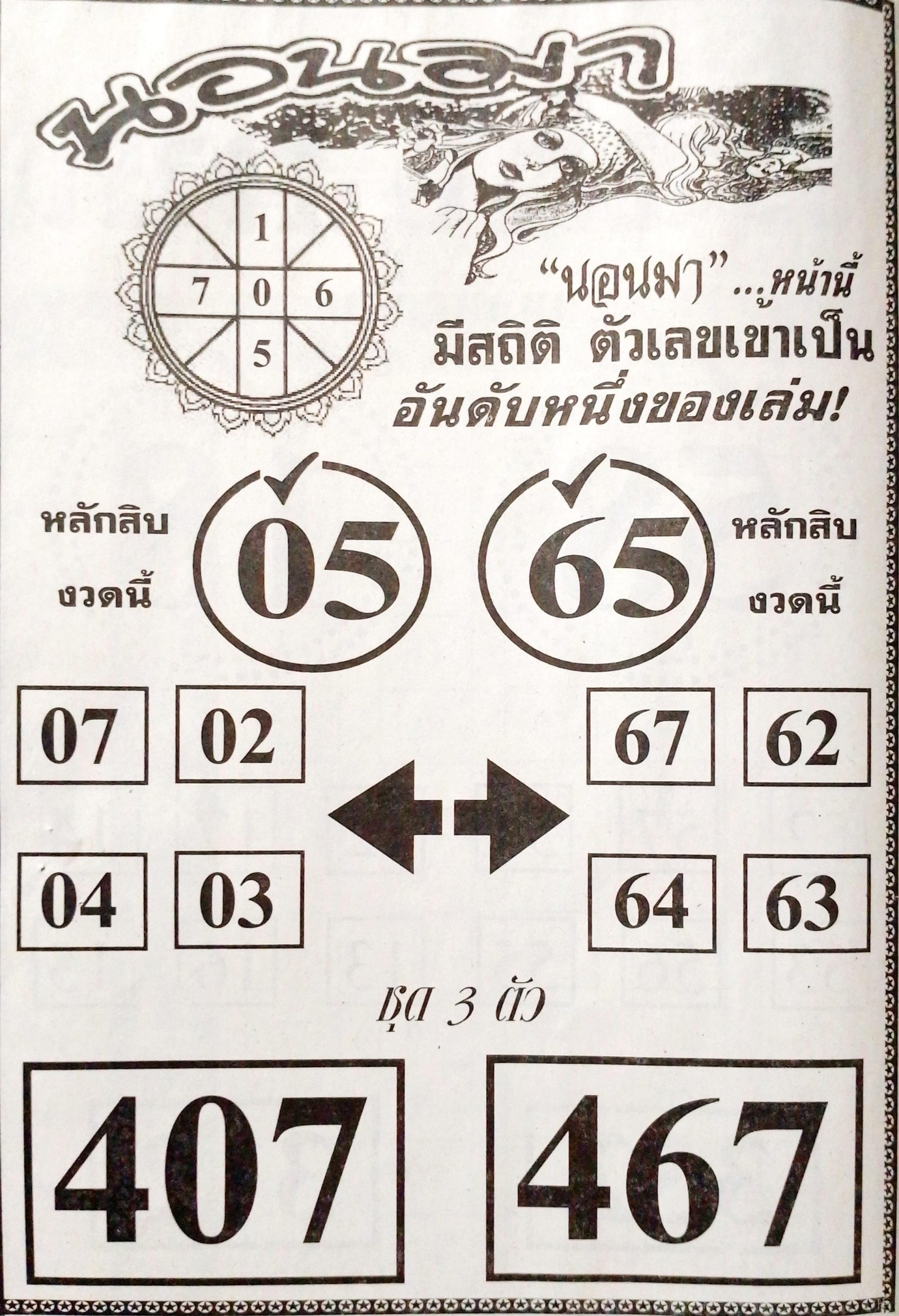 หวยนอนมา 1/6/67