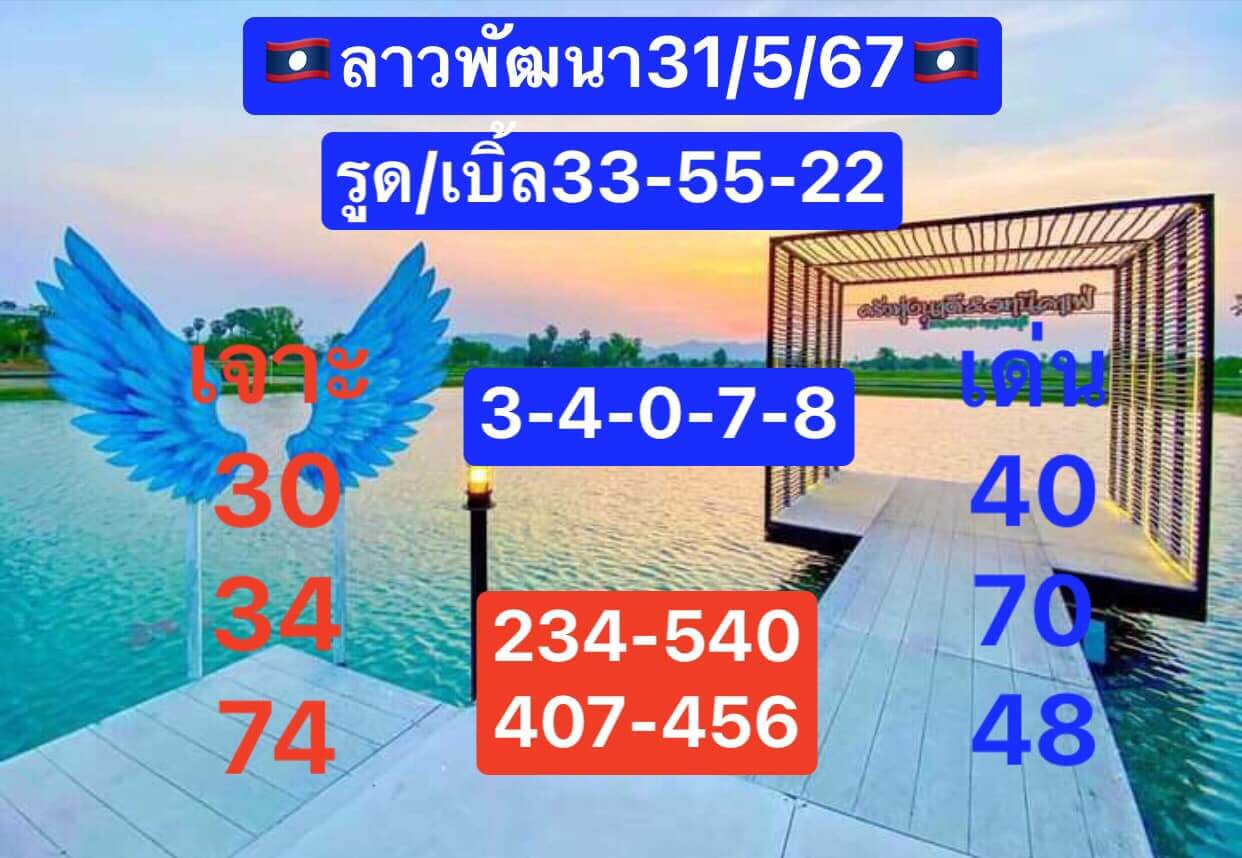 หวยลาว 31/5/67 ชุดที่ 1