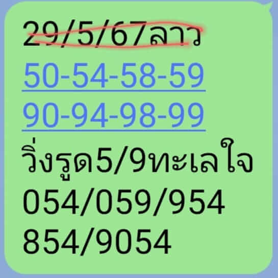 หวยลาว 29/5/67 ชุดที่ 10