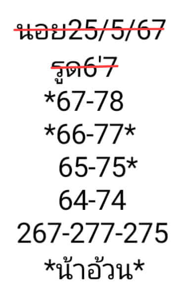 หวยฮานอย 25/5/67 ชุดที่ 1