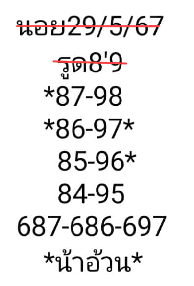 หวยฮานอย 29/5/67 ชุดที่ 1