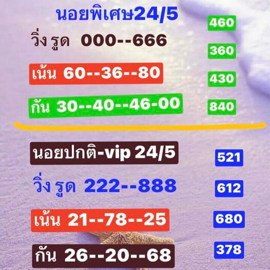 หวยฮานอย 24/5/67 ชุดที่ 6