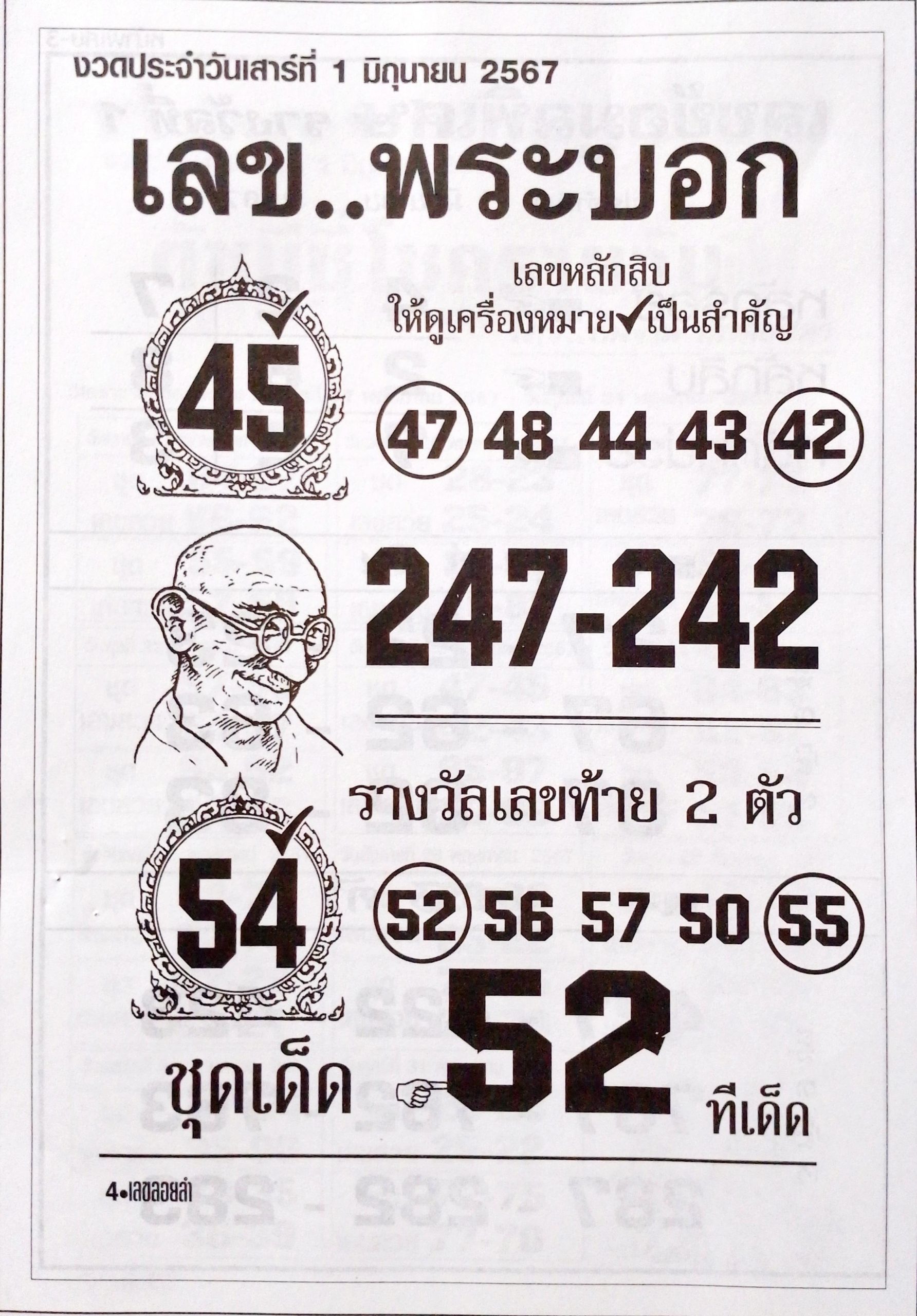 เลขพระบอก 1/6/67