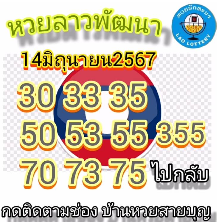 หวยลาว 14/6/67 ชุดที่ 10