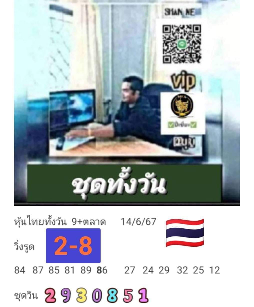 หวยหุ้น 14/6/67 ชุดที่ 6