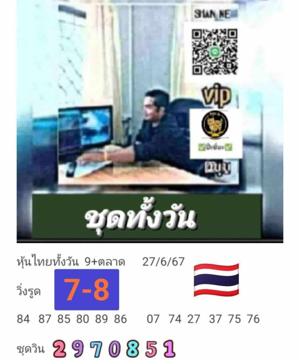 หวยหุ้น 27/6/67 ชุดที่ 8