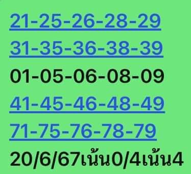 หวยหุ้น 20/6/67 ชุดที่ 9