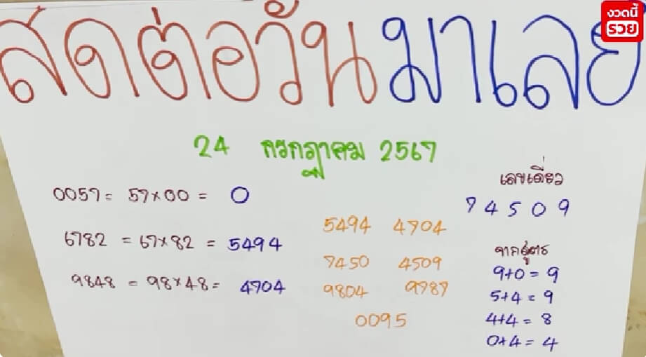 หวยมาเลย์ 24/7/67 ชุดที่ 9