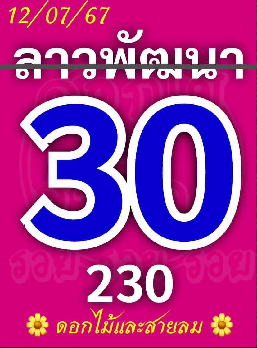 หวยลาว 12/7/67 ชุดที่ 8