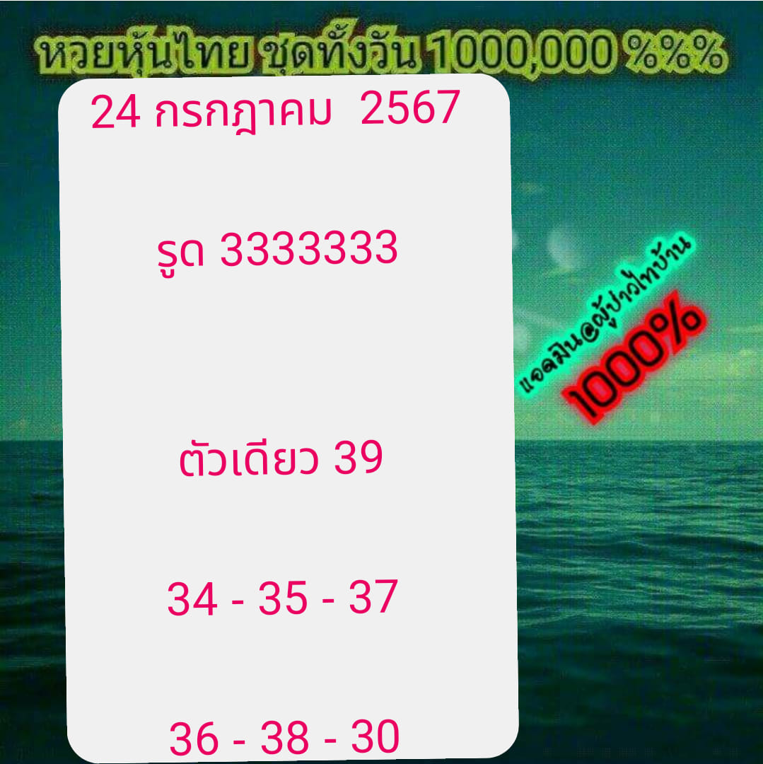 หวยหุ้น 24/7/67 ชุดที่ 2