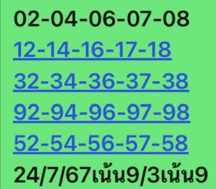 หวยหุ้น 24/7/67 ชุดที่ 4