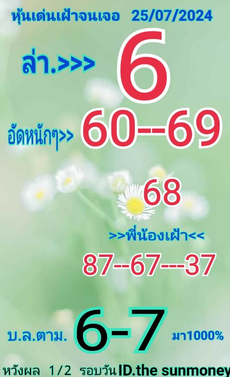 หวยหุ้น 25/7/67 ชุดที่ 4