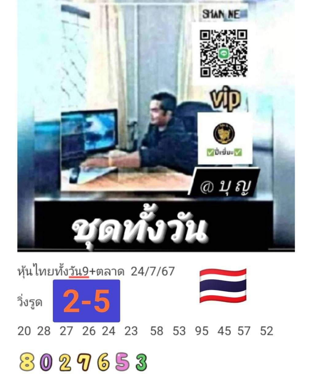 หวยหุ้น 24/7/67 ชุดที่ 8