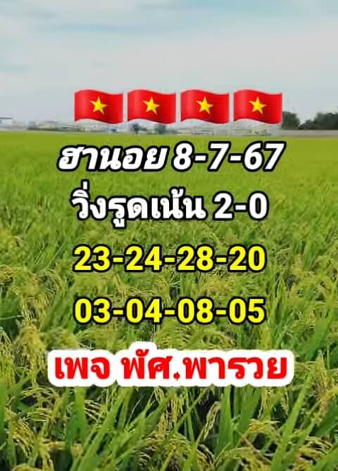 หวยฮานอย 8/7/67 ชุดที่ 10