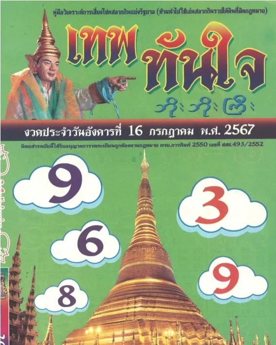 หวยเทพทันใจ 16/7/67