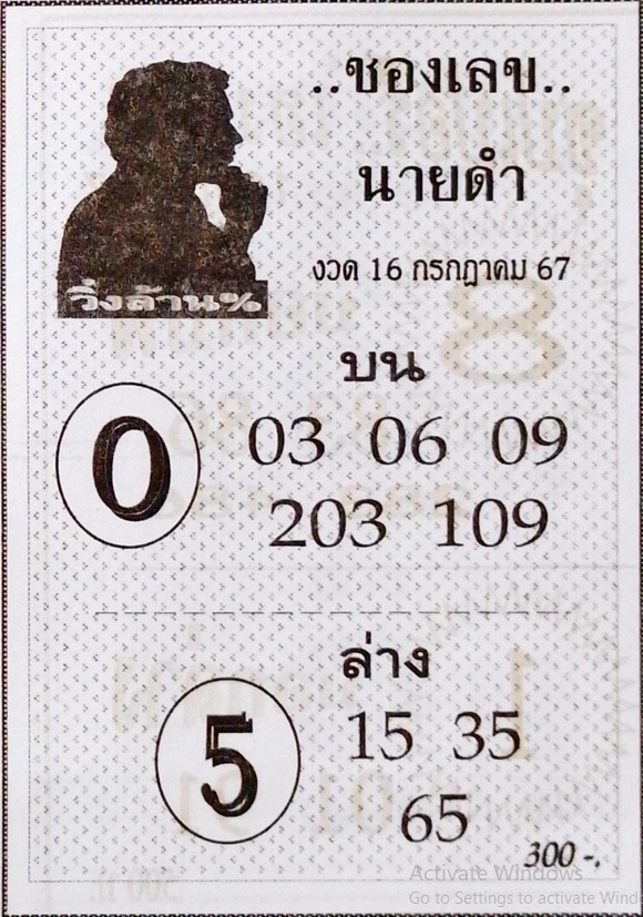 เลขนายดำ 16/7/67