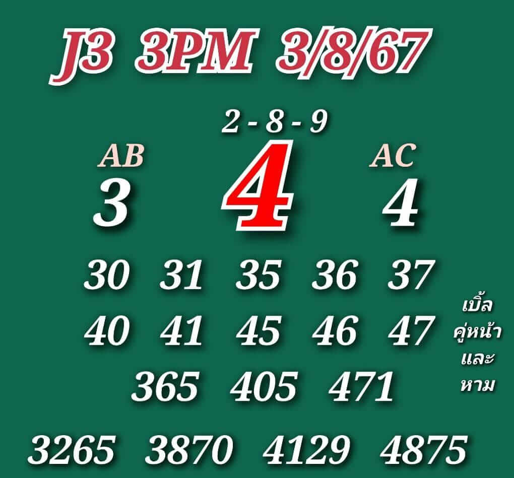 หวยมาเลย์ 3/8/67 ชุดที่ 5