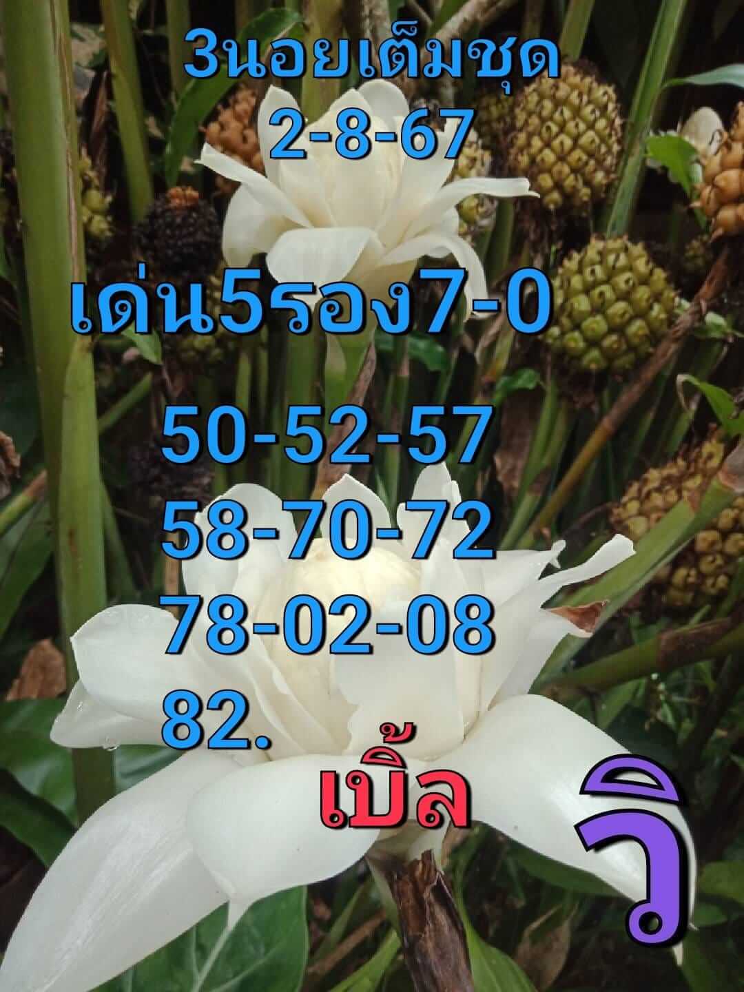 หวยฮานอย 2/8/67 ชุดที่ 1