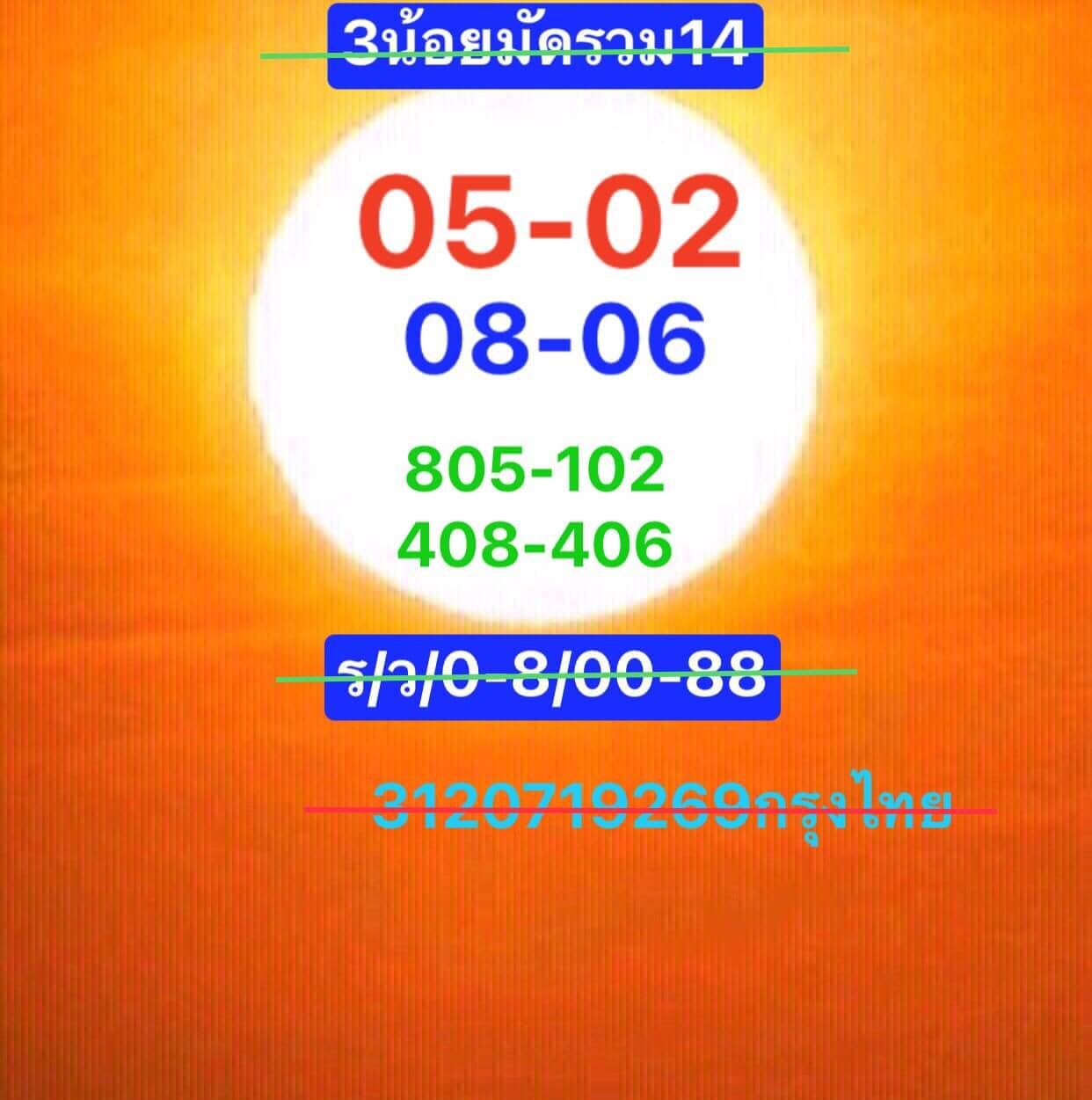 หวยฮานอย 14/8/67 ชุดที่ 1